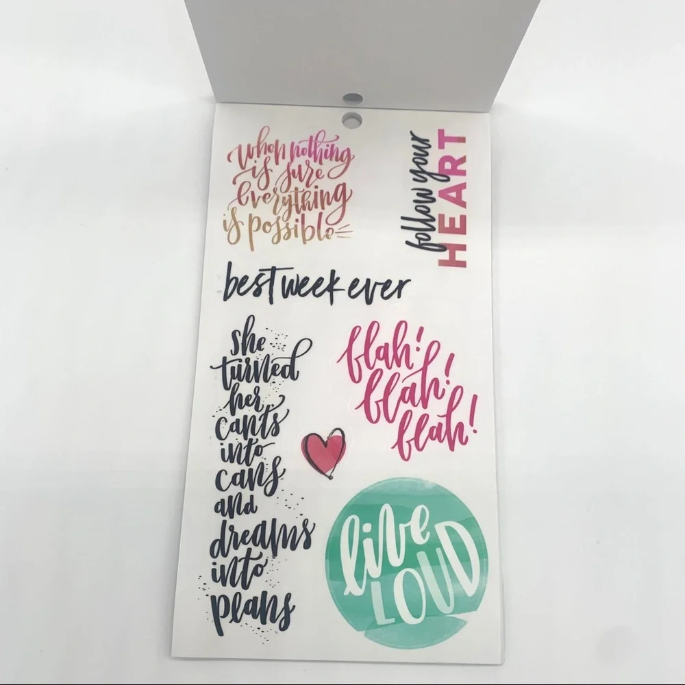 Happy Planner Water Colors Sticker Sheet Book